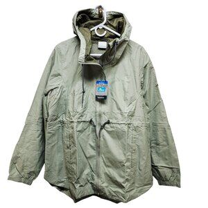 Columbia Womens Lillian Ridge Waterproof Hooded Jacket Size L Sage Green